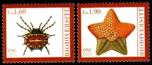 UNO Genf Mi.Nr. 685-86 Freim., Int. Jahr der Biodiversität (2 Werte)