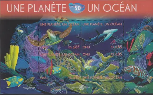 UNO Genf Mi.Nr. Block 27 1 Planet - 1 Ozean