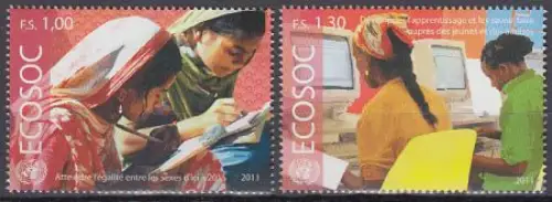 UNO Genf Mi.Nr. 772-73 Wirtschafts- und Sozialrat der UNO (2 Werte)