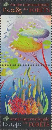 UNO Genf Mi.Nr. Zdr.778-79 Internationales Jahr der Wälder (mit 778-79)