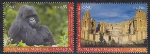 UNO Genf Mi.Nr. 797-98 UNESCO Welterbe Afrika (2 Werte)