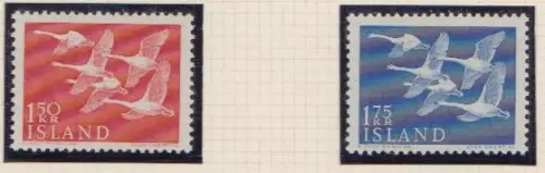 Island Mi.Nr. 312-13 NORDEN, Schwäne (2 Werte)
