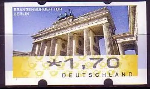D,Bund ATM Mi.Nr. 6 Brandenburger Tor (1,70 mit Nr.)