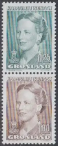 Grönland Mi.Nr. Zdr. S 1 Freim. Königin Margrethe II (MiNr.201+202)