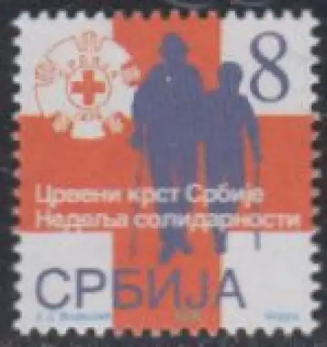 Serbien Zwangszuschlagsm.Mi.Nr. 2 Woche der Solidarität, Älteres Paar (8)