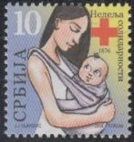 Serbien Zwangszuschlagsm.Mi.Nr. 28 Woche der Solidarität, Mutter + Säugling (10)