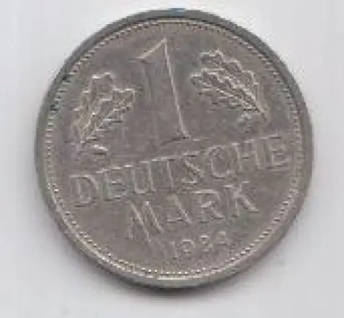 1 DM Kursmünze 1984, Prägebuchstabe D