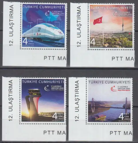 Türkei MiNr. 4668-4671 Forum für Transport und Kommunikation, Istanbul (4 Werte)