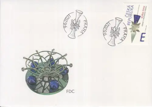 Tschechien Mi.Nr. 1119, Design, Glasobjekt von Bořek Šípek