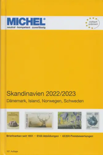 Michel Europa Katalog Band 10 - Skandinavien 2022/2023, 107. Auflage