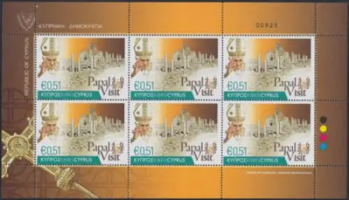 Zypern Mi.Nr. Klbg.1183 Besuch Papst Benedikt XVI auf Zypern
