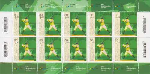 D,Bund Mi.Nr. 3602 Für den Sport 2021 Olymische Sportarten Baseball (Klbg.)