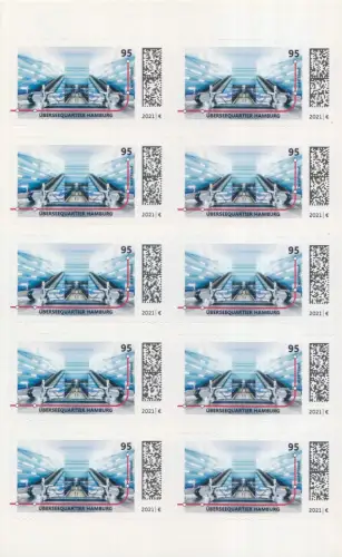 D,Bund Mi.Nr. 3607, U-Bahn-Haltestelle Überseequartier Hamburg (Folienbl.106)