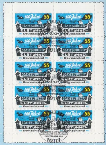 D,Bund Mi.Nr. 2890 100 J. Hamburger Elbtunnel (Klbg.)