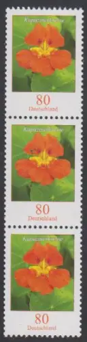 D,Bund MiNr. 3469 Freim. Blumen, Große Kapuzinerkresse (Dreierstreifen)