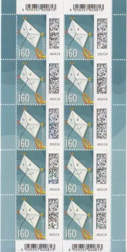 D,Bund Mi.Nr. 3647 Freim. Welt der Briefe: Briefdrachen (Klbg.)