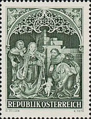 Österreich Mi.Nr. 1254 Weihnachten 1967, Anbetung der Hirten (2)