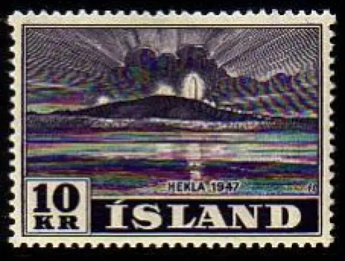 Island Mi.Nr. 253 Freim. Ausbruch des Vulkans Hekla (10)