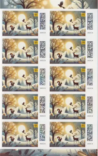 D,Bund Mi.Nr. FB 152 Winterlandschaft skl. (Mi.Nr.3937, Folienblatt)