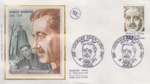 Frankreich MiNr. 2073, 90. Geb, von Georges Bernanon, Schriftsteller (1,00+0,20)