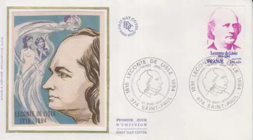 Frankreich MiNr. 2078, 160. Geb. von Leconte de Lisle (1,00+0,20)