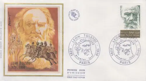 Frankreich MiNr. 2093, 150. Geb. Lew Tolstoj (1,00+0,20)