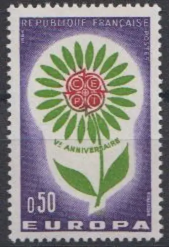 Frankreich MiNr. 1491 Europa 64, Stilisierte Blume (0,50)