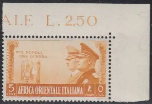 Ital.Ostafrika Mi.Nr. 55 Dt.-ital. Waffenbrüderschaft, Hitler+Mussolini (5)