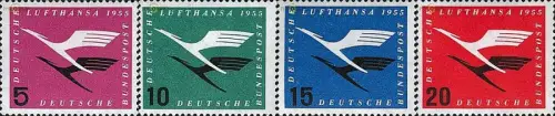 D,Bund Mi.Nr. 205-208 Lufthansa (4 Werte)