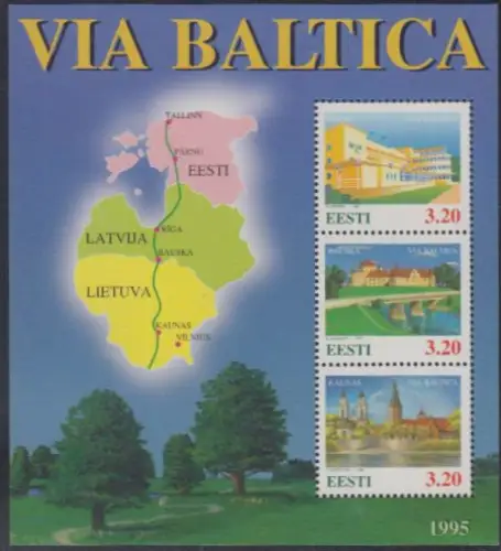 Estland Mi.Nr. Block 8 Via Baltica