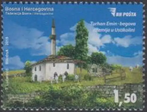 Bosnien-Herz. MiNr. 762 Freim. Kulturhistor.Erbe, Turhan-Emin-Beg-Moschee (1,50)