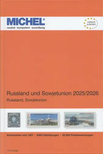 Michel Europa Katalog Band 16 - Russland und Sowjetunion 2025/2026, 110. Auflage
