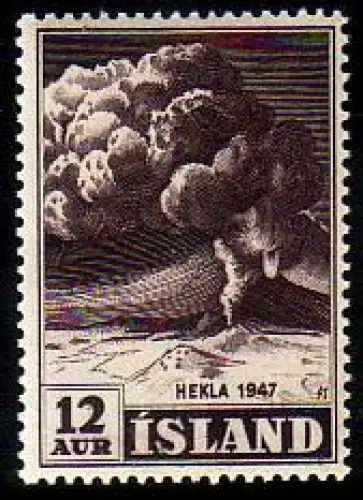 Island Mi.Nr. 247 Freim. Ausbruch des Vulkans Hekla (12)