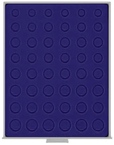 Lindner Münzbox für sechs Euromünzensätze (marine)