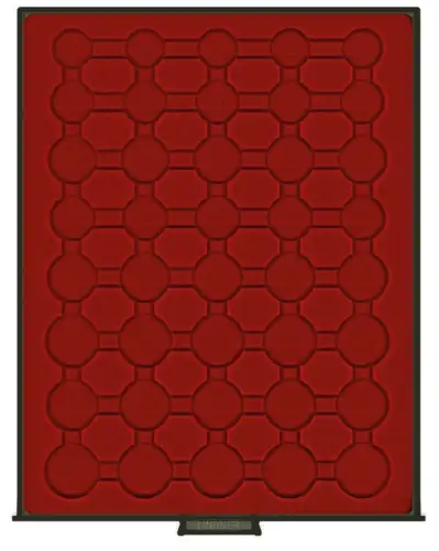 Lindner Münzbox für fünf Euromünzensätze in Kapseln (Rauchglas)