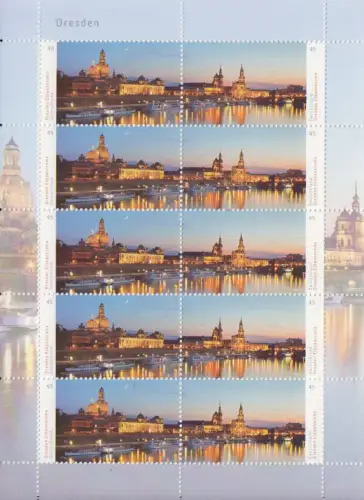 D,Bund Mi.Nr. Zdr.3068-69 Panorama Dresden (Klbg.)