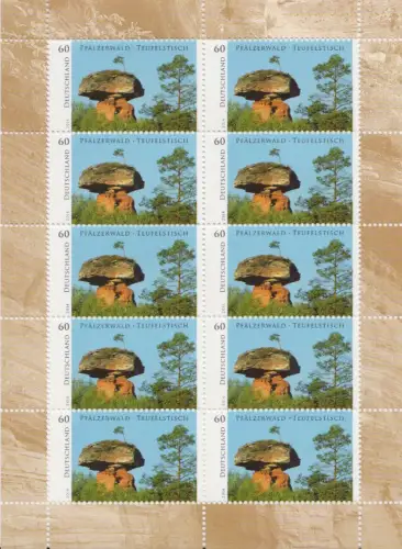 D,Bund Mi.Nr. 3060 Wildes Deutschland, Teufelstisch im Pfälzerwald (Klbg)