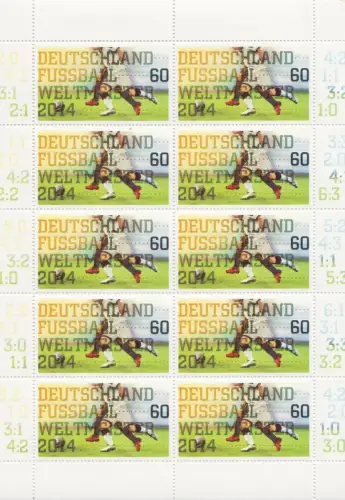 D,Bund Mi.Nr. 3095 Fußball-Weltmeister 2014 Deutschland (Klbg.)
