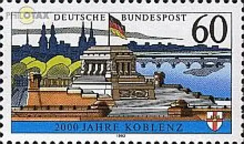 D,Bund Mi.Nr. 1583x 2000 J.Koblenz, ohne Fluoresz. (60)