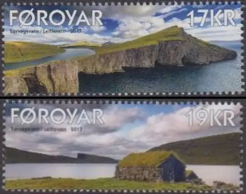 Färöer MiNr. 886-87 Seen (2 Werte)