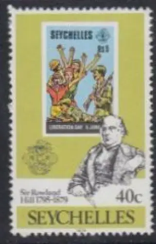 Seychellen Mi.Nr. 439, 100.Todestag Sir Rowland Hill (40c)