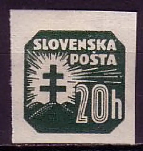 Slowakei Mi.Nr. 61Y Zeitungsmarken, ungez., mit Wz. 1 (20 H)