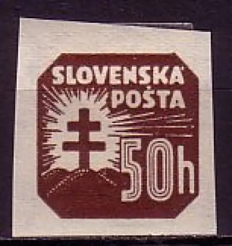 Slowakei Mi.Nr. 64Y Zeitungsmarken, ungez., mit Wz. 1 (50 H)