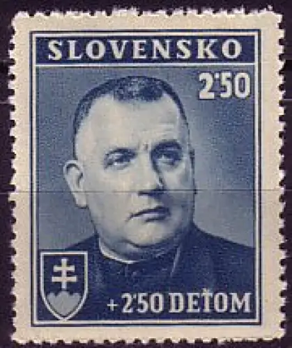 Slowakei Mi.Nr. 69 Kinderhilfe, Präsident Tiso (2.50 Ks + 2,50 Ks)