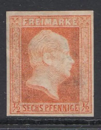 Preußen, Mi.Nr. 1 ND II, Neudruck II mit Wz. 1, König Friedr.-Wilh. IV., geprüft