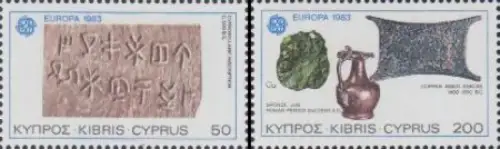 Zypern Mi.Nr. 582-83 Europa 83, Werke menschlichen Geistes (2 Werte)