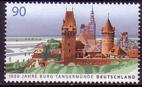 D,Bund Mi.Nr. 2712 Burg Tangermünde, Burganlage und Elbe (90)