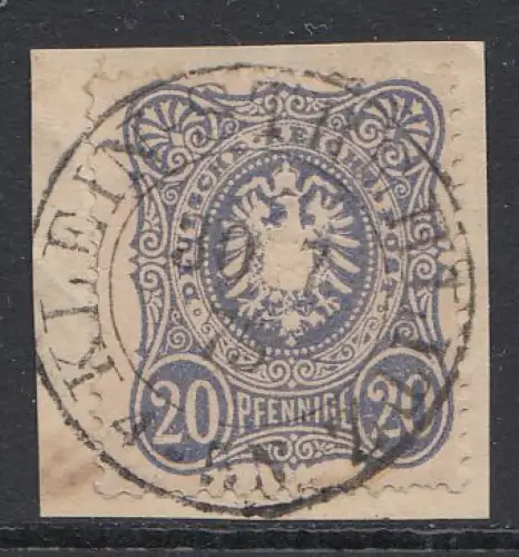 D,Dt.Reich Mi.Nr. 34, Reichsadler im Oval, gestempelt "Klein-Strelitz"