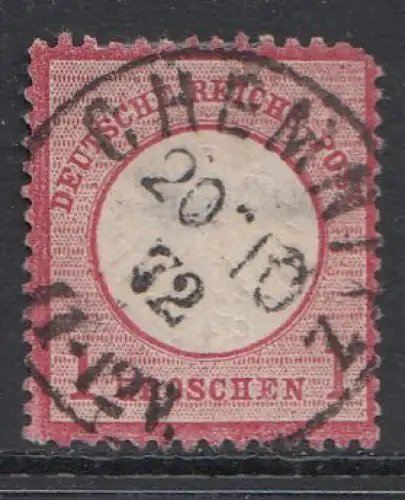 D,Dt.Reich Mi.Nr. 4 Adler mit kleinem Brustschild, gest. "Chemnitz"