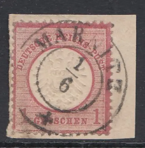 D,Dt.Reich Mi.Nr. 19 Adler mit großem Brustschild, gestempelt "Marnitz"